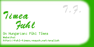 timea fuhl business card